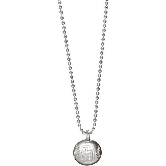 San Diego Padres Alex Woo Women's Sterling Silver Disc Necklace - Picture 3 of 5
